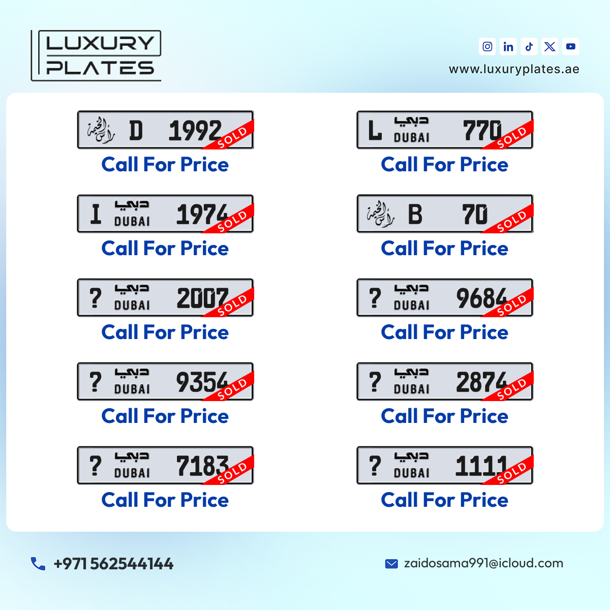 Plate number Dubai 2007 code ? For sale