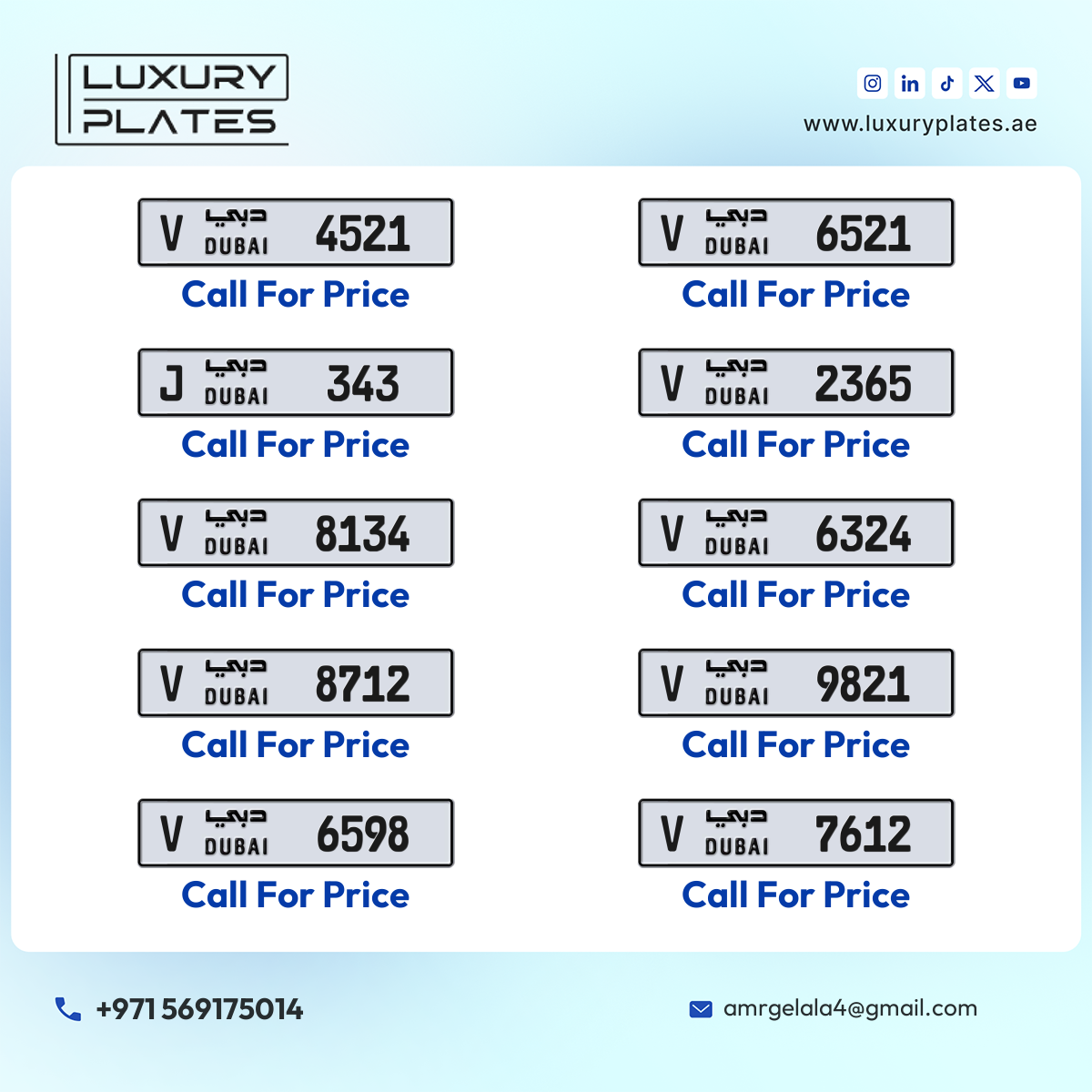 Plate number Dubai 343 code J For sale