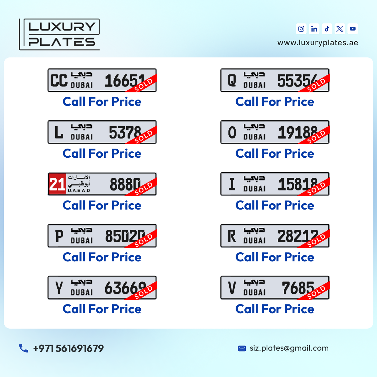 رقم لوحة دبي 5378 شفرة L للبيع