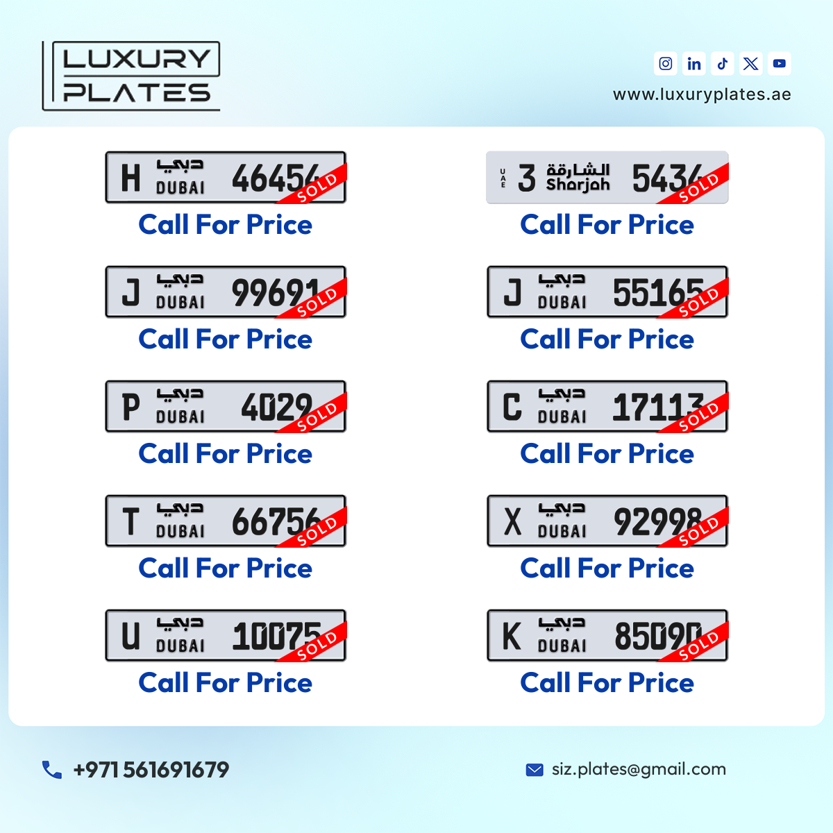 رقم لوحة دبي 55165 شفرة J للبيع