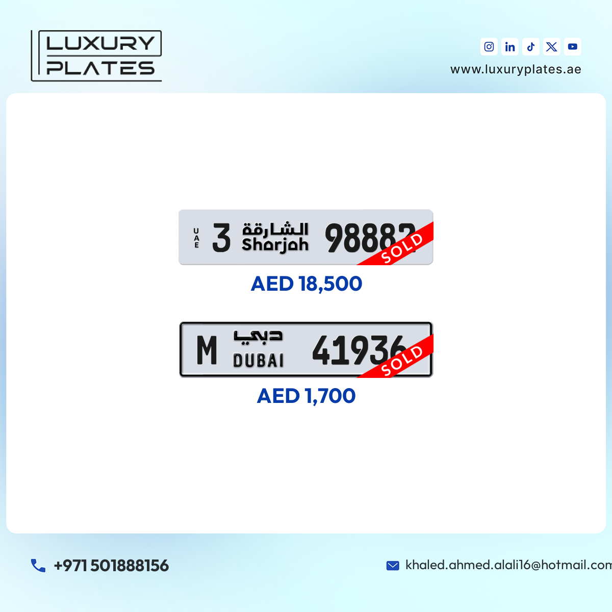 Plate number Dubai 18117 code BB For sale