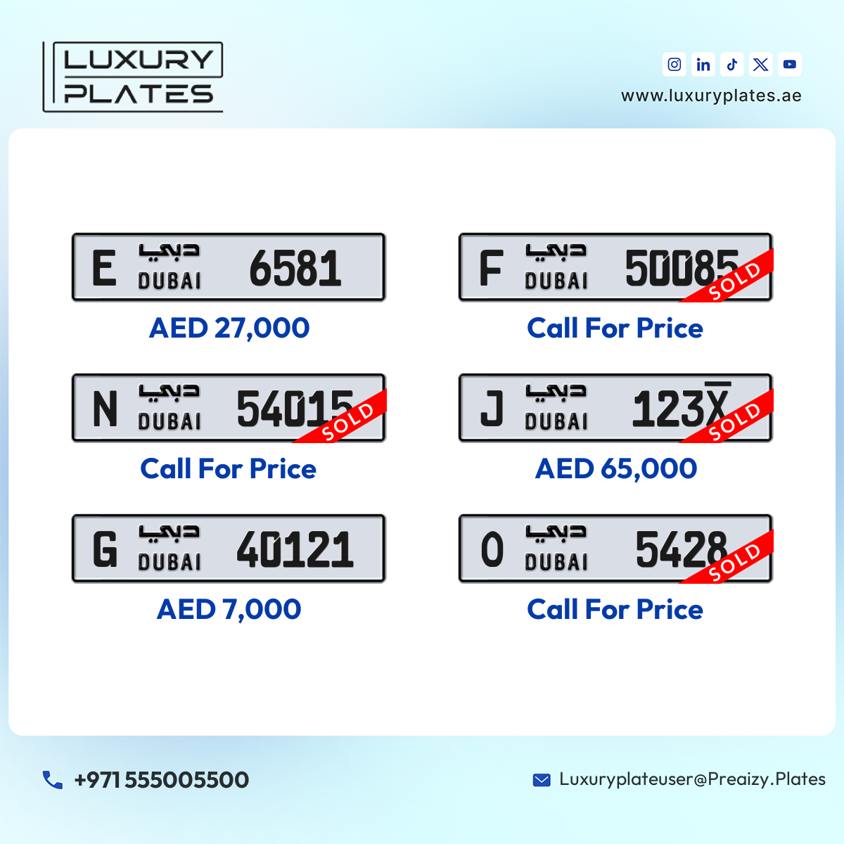 رقم لوحة دبي 5428 شفرة O للبيع