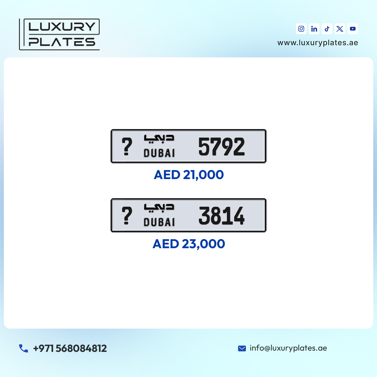 Plate number Dubai 3814 code ? For sale