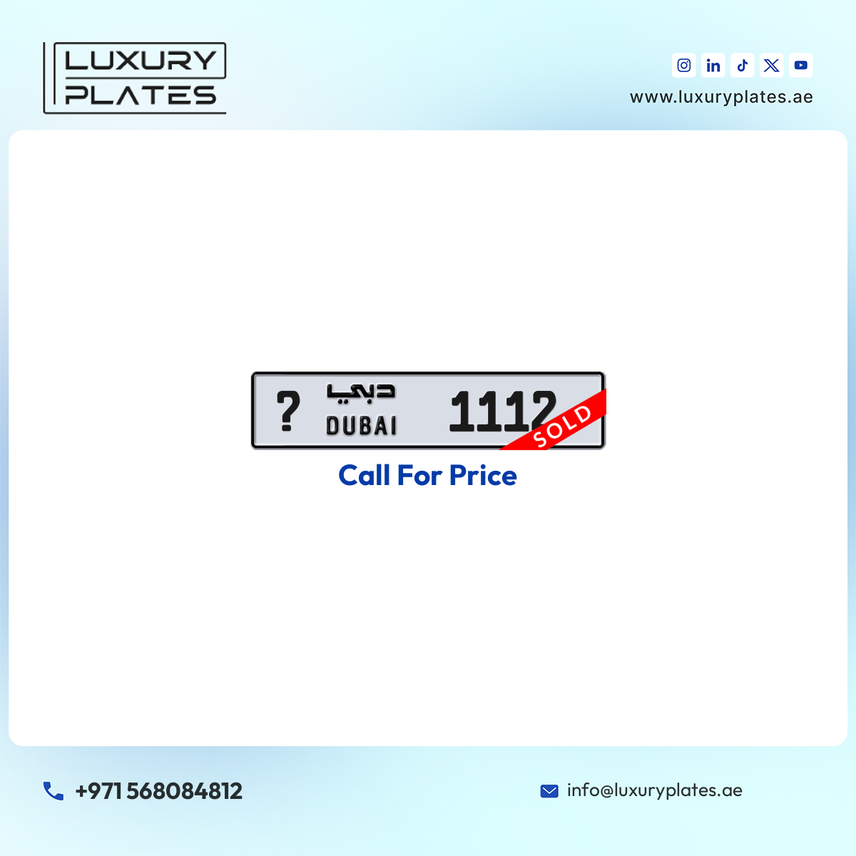 ? 1112 Dubai License Plate