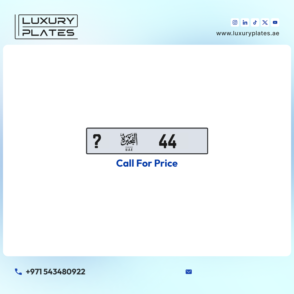 ? 44 Fujairah License Plate