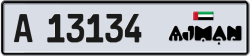Plate number Ajman 13134 code A For sale