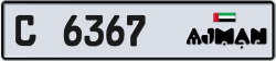 Plate number Ajman 6367 code C For sale