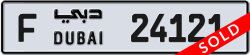 Plate number Dubai 24121 code F For sale
