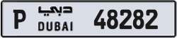 Plate number Dubai 48282 code P For sale