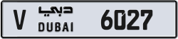 Plate number Dubai 6027 code V For sale