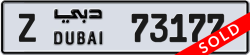 Plate number Dubai 73177 code Z For sale
